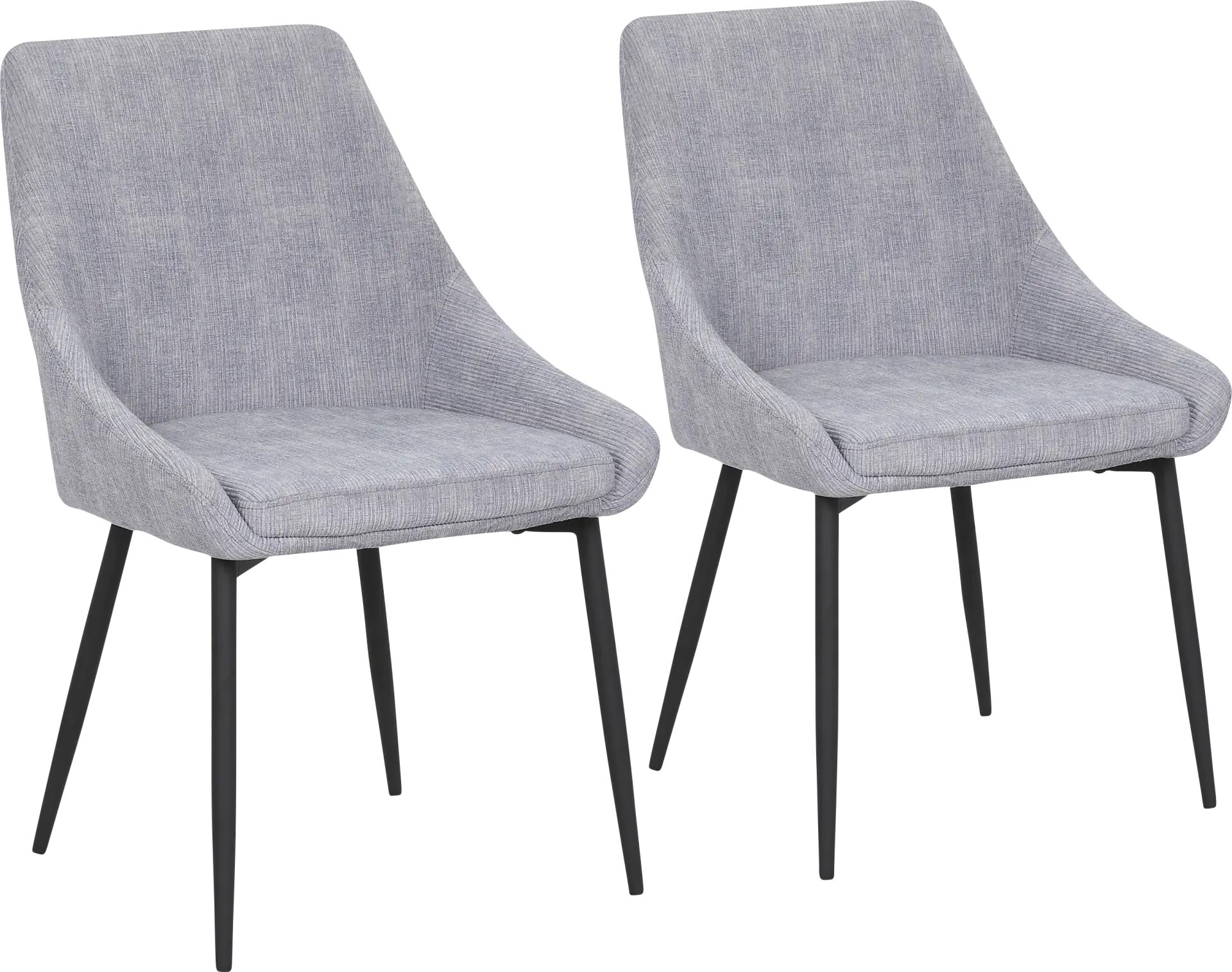 Dellrey Light Gray Dining Chair, Set of 2
