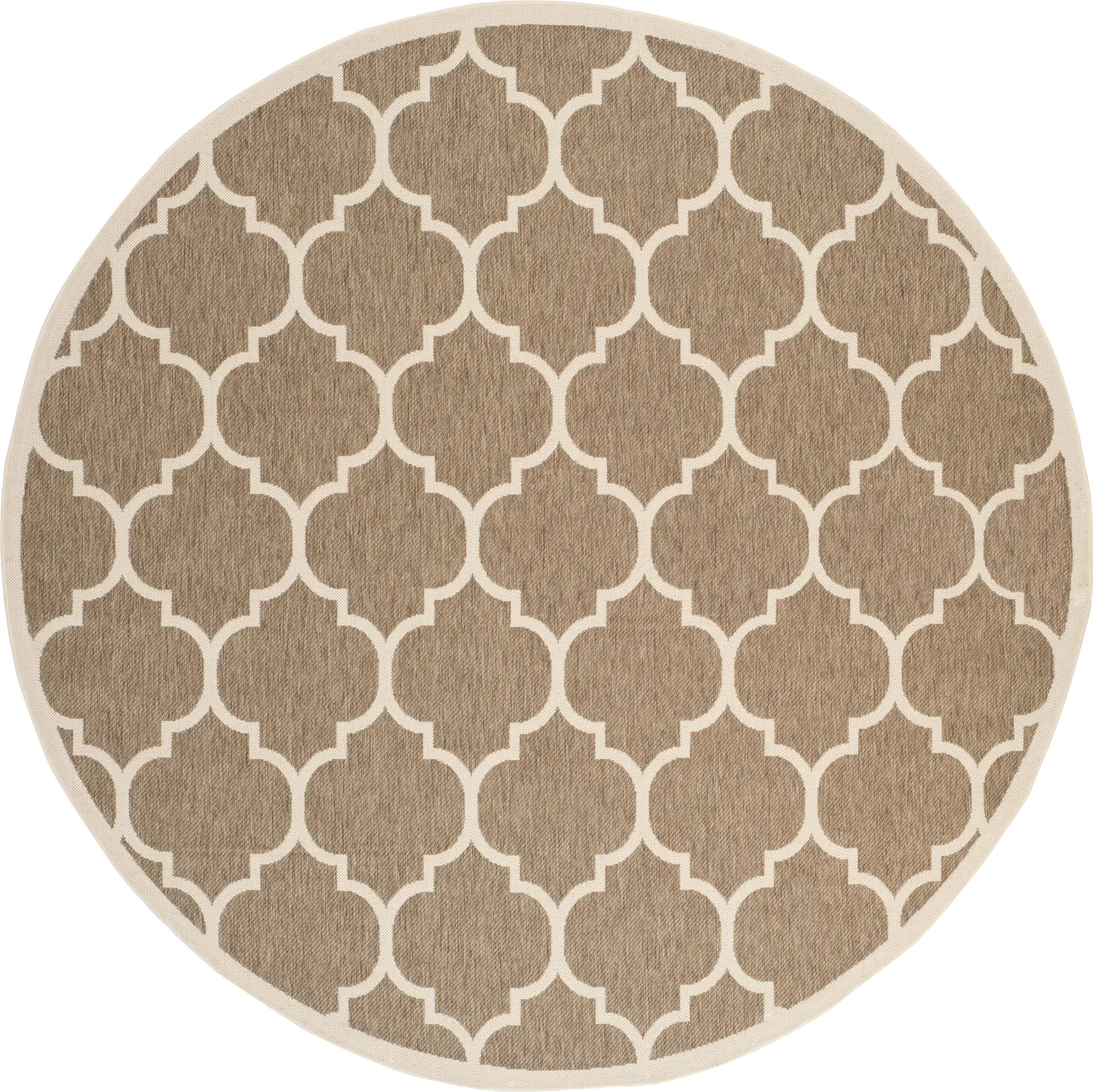 Marilina Camel 8' Round Indoor/Outdoor Rug