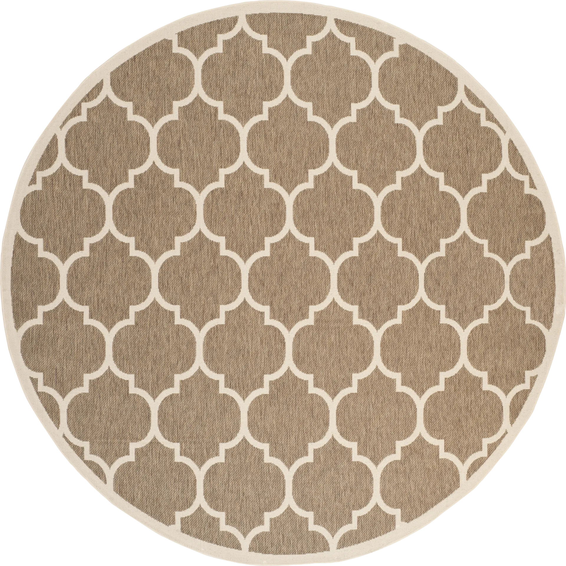 Marilina Camel 8' Round Indoor/Outdoor Rug - Image 1