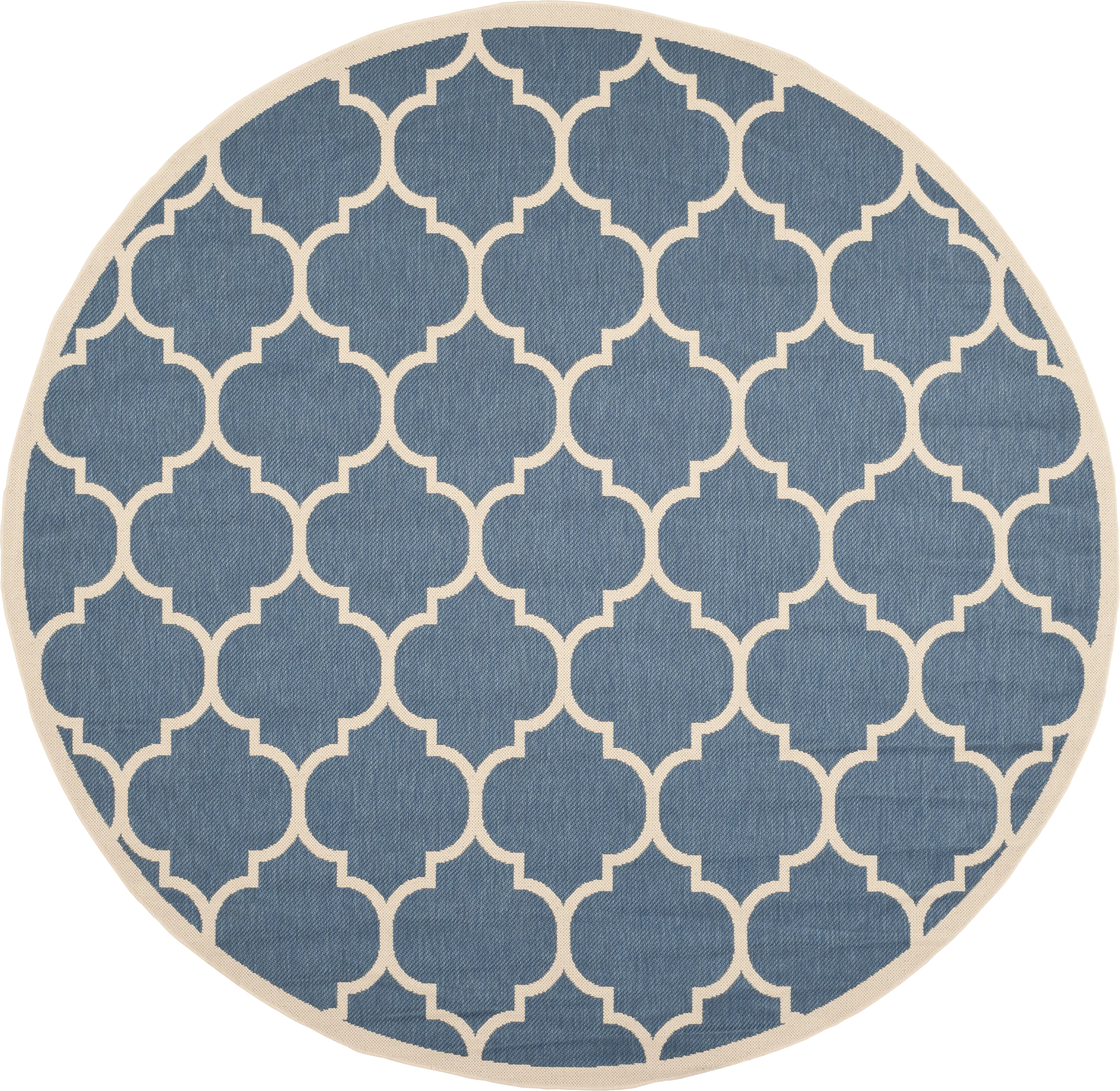 Marilina Chambray 8' Round Indoor/Outdoor Rug - Thumbnail - Image 1