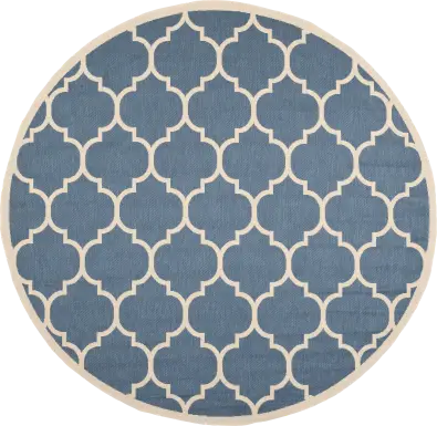 Marilina Chambray 8' Round Indoor/Outdoor Rug