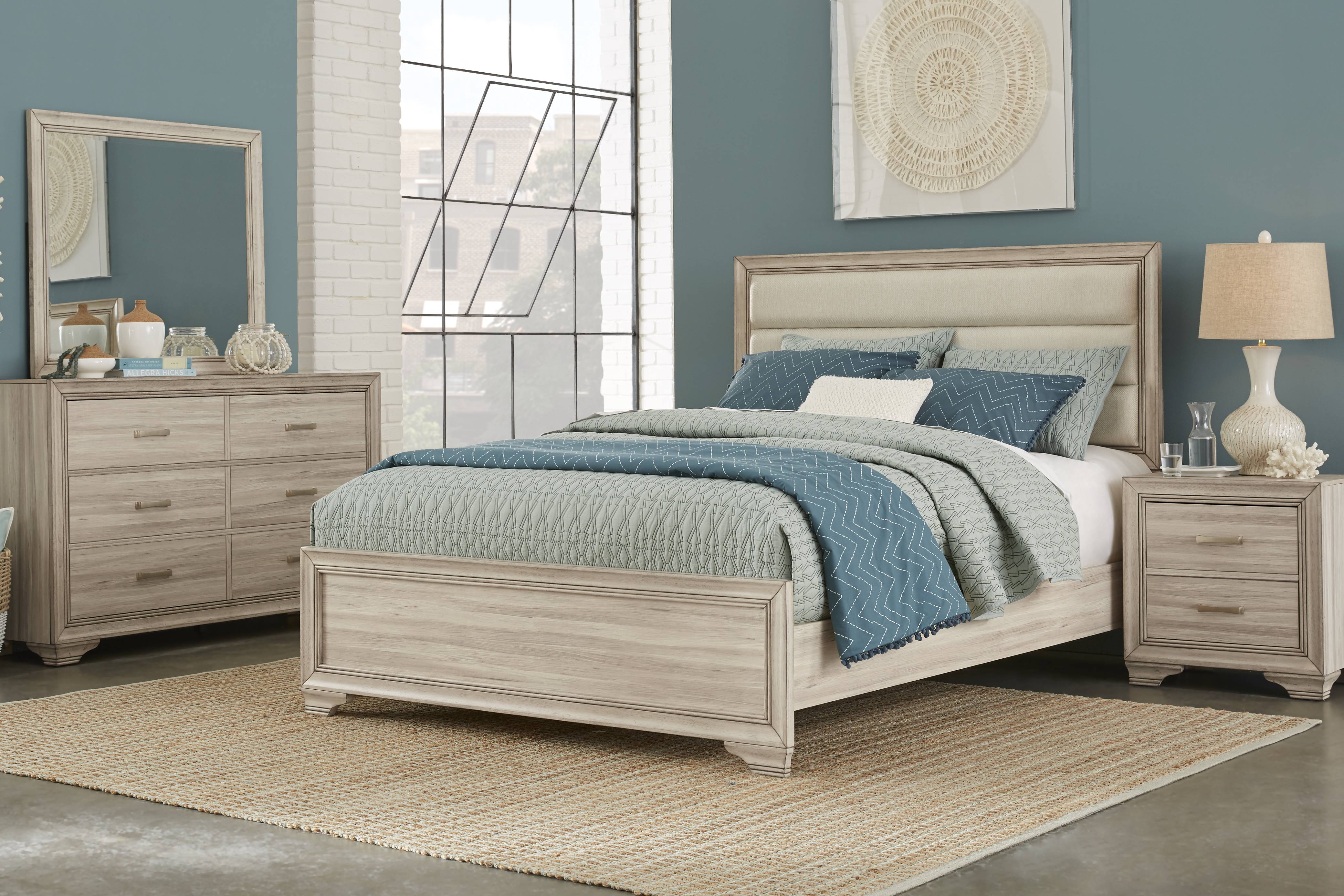 Marlow Natural 5 Pc Queen Panel Bedroom - Thumbnail - Image 1