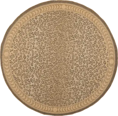 Jelena Golden Beige 8' Round Indoor/Outdoor Rug