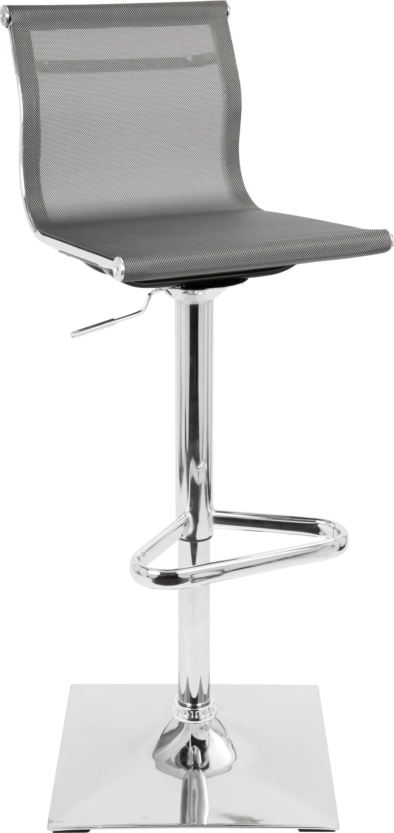 Avrum Gray Chrome Adjustable Swivel Barstool - Image 1