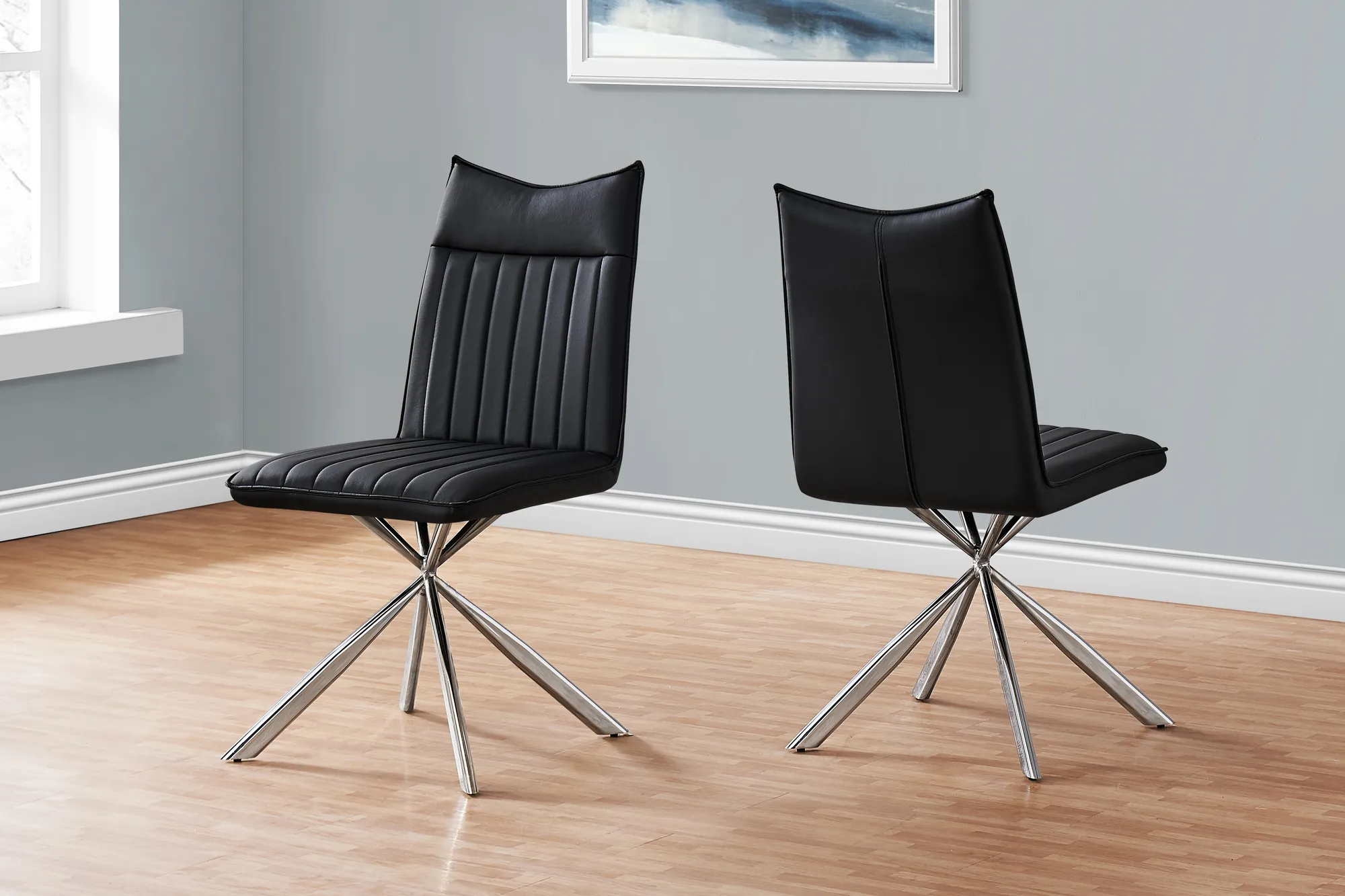 Appaloosa Black Chrome Side Chair, Set of 2 - Thumbnail - Image 2
