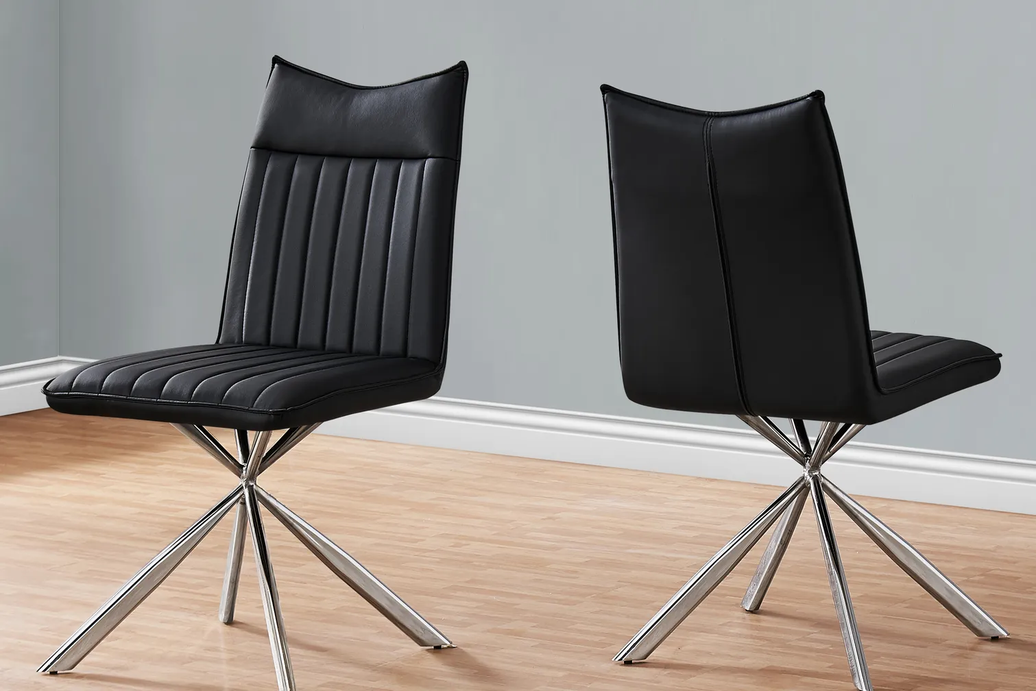 Appaloosa Black Chrome Side Chair, Set of 2 - Image 1