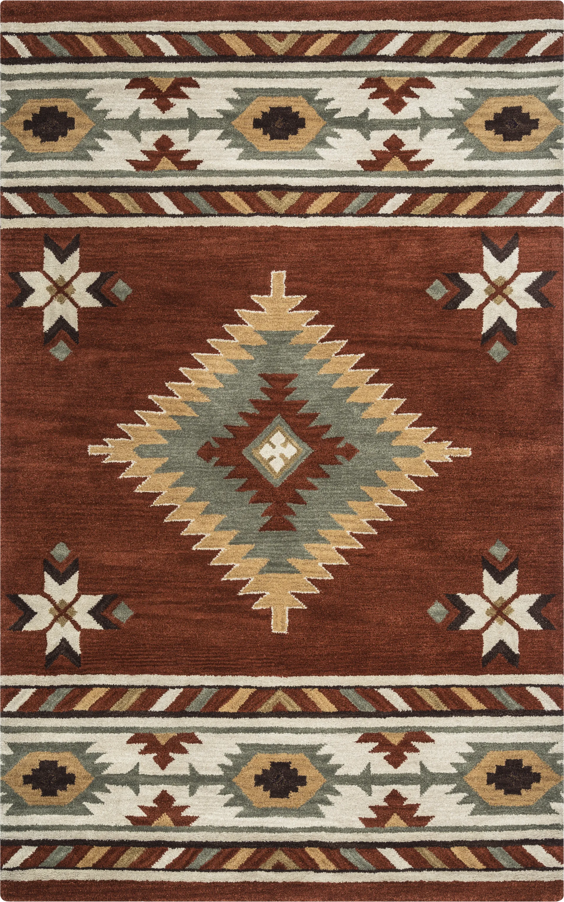 Awena Red 5' x 8' Rug - Image 1