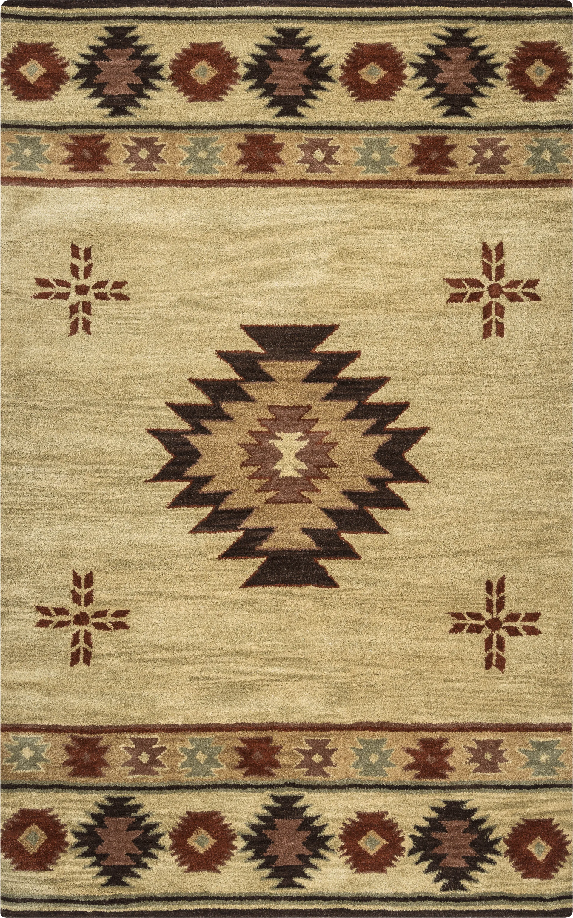 Ahnika Beige 6'6 x 9'6 Rug - Image 1