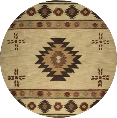 Ahnika Beige 8' Round Rug