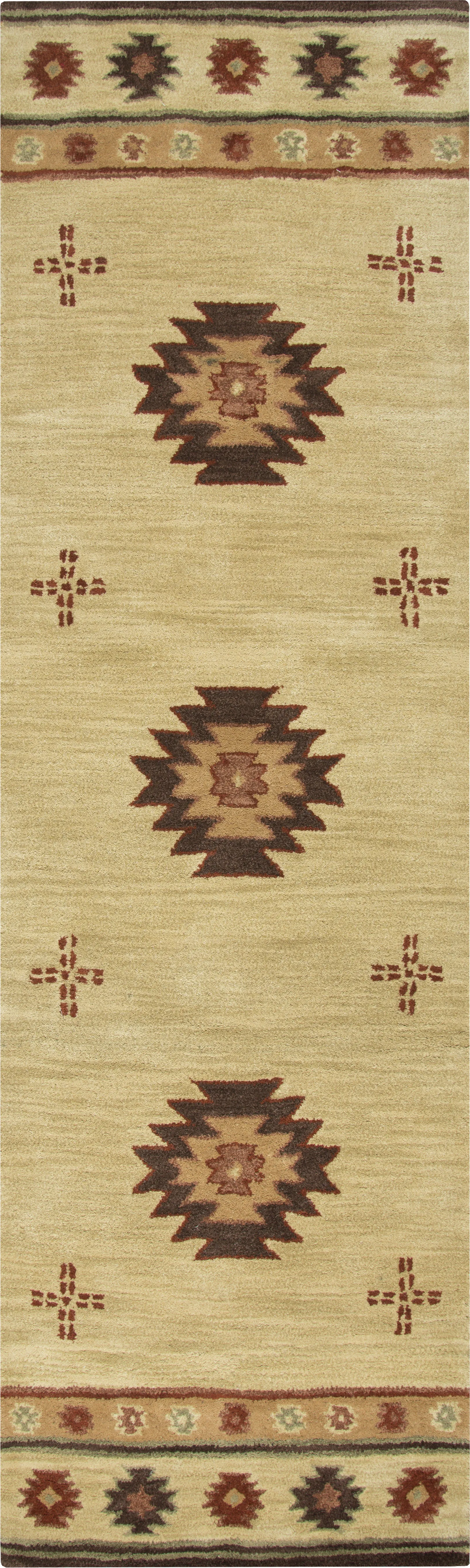 Ahnika Beige 2'6 x 8' Runner Rug - Image 1