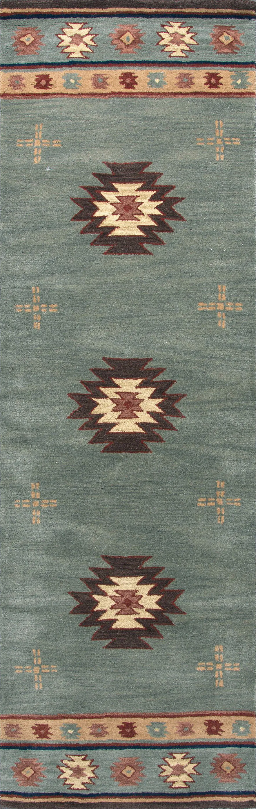 Ahnika Blue 2'6 x 8' Runner Rug - Thumbnail - Image 1