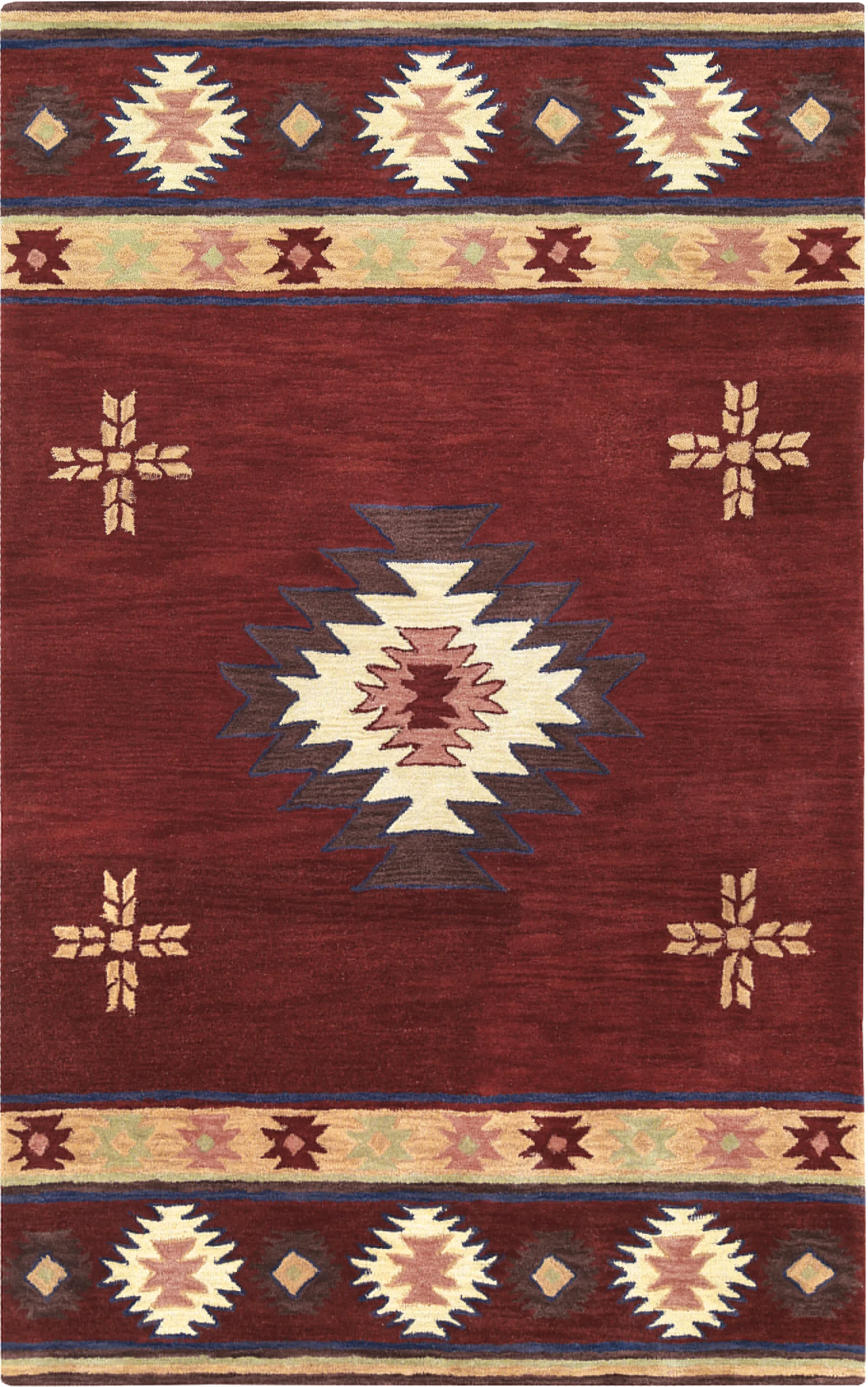 Ahnika Red 5' x 8' Rug - Thumbnail - Image 1