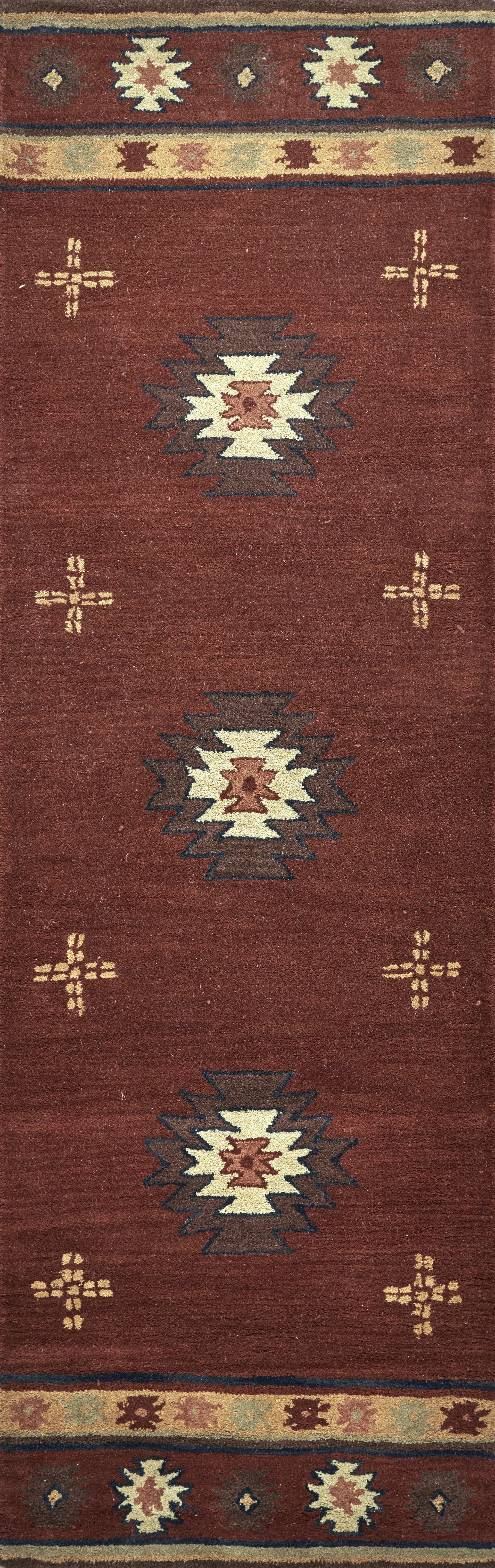 Ahnika Red 2'6 x 8' Runner Rug - Image 1