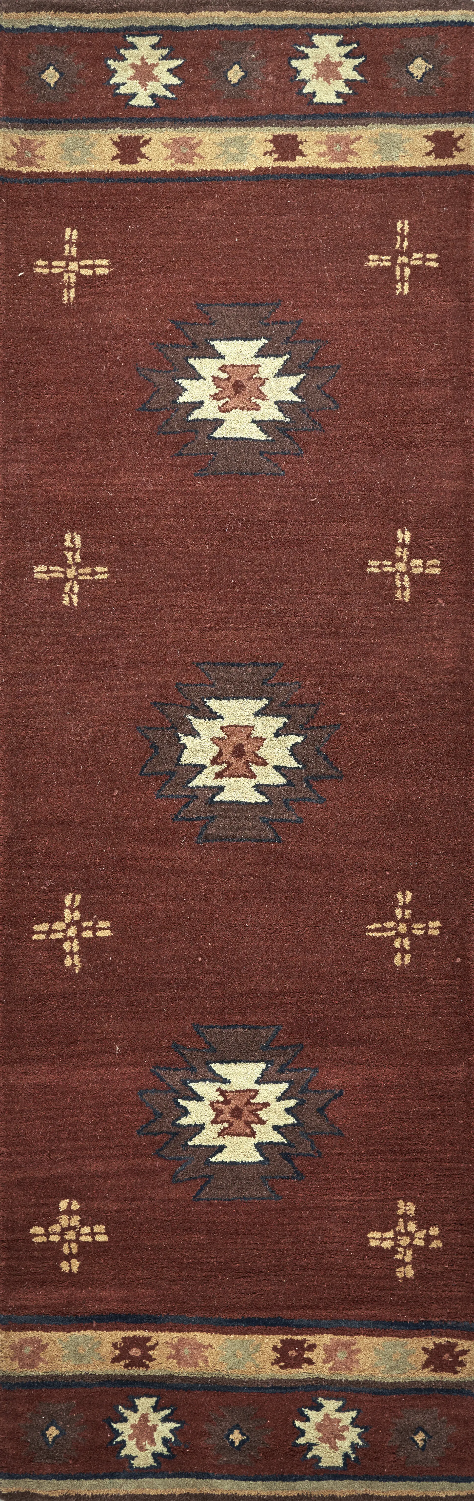 Ahnika Red 2'6 x 8' Runner Rug
