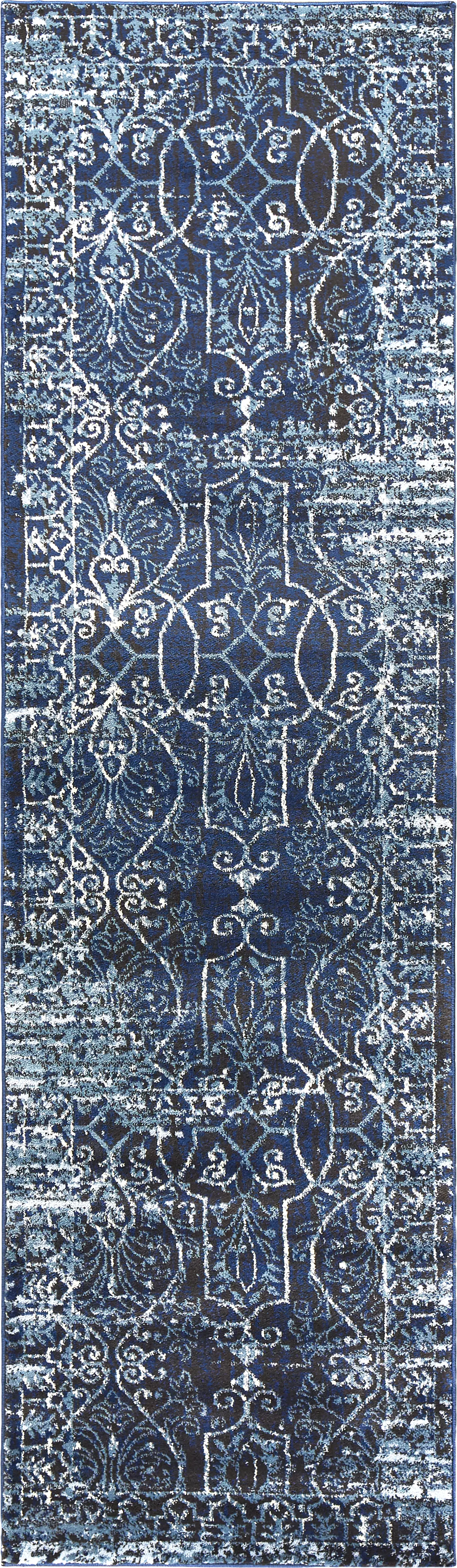 Clarae Blue 3' x 7'7 Runner Rug - Thumbnail - Image 1
