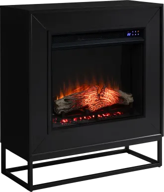 Frescan IV Black 33 in. Console, With Touch Panel Electric Fireplace