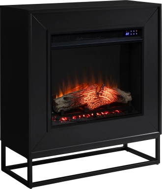 Frescan IV Black 33 in. Console, With Touch Panel Electric Fireplace