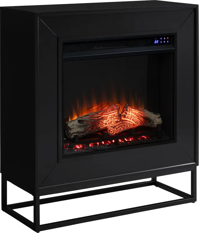 Frescan IV Black 33 in. Console, With Touch Panel Electric Fireplace