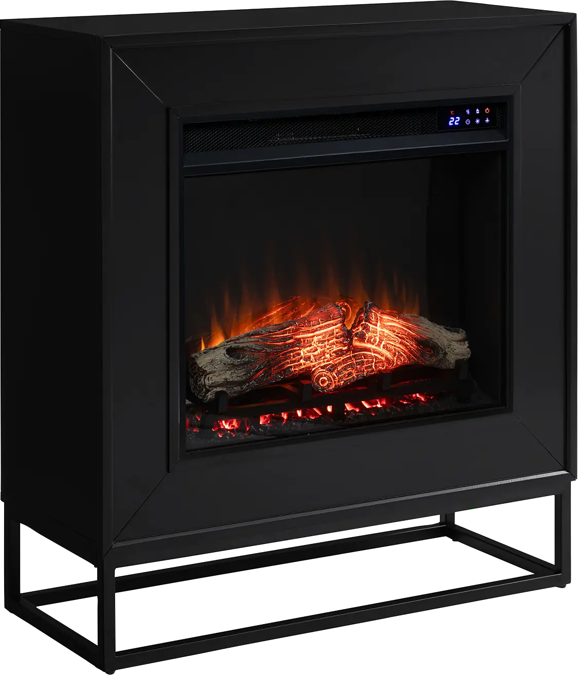 Frescan IV Black 33 in. Console, With Touch Panel Electric Fireplace