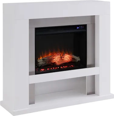 Linkmeadow IV White 44 in. Console With Touch Panel Electric Fireplace