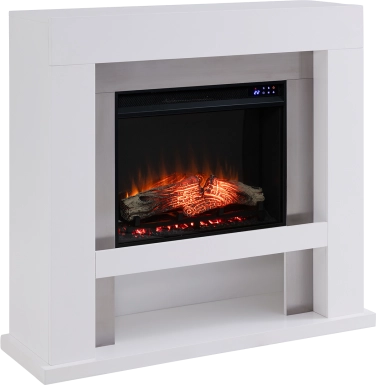 Linkmeadow IV White 44 in. Console With Touch Panel Electric Fireplace