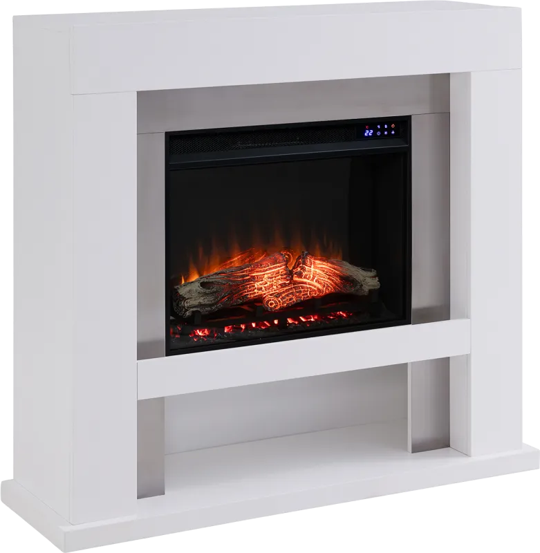 Linkmeadow IV White 44 in. Console With Touch Panel Electric Fireplace