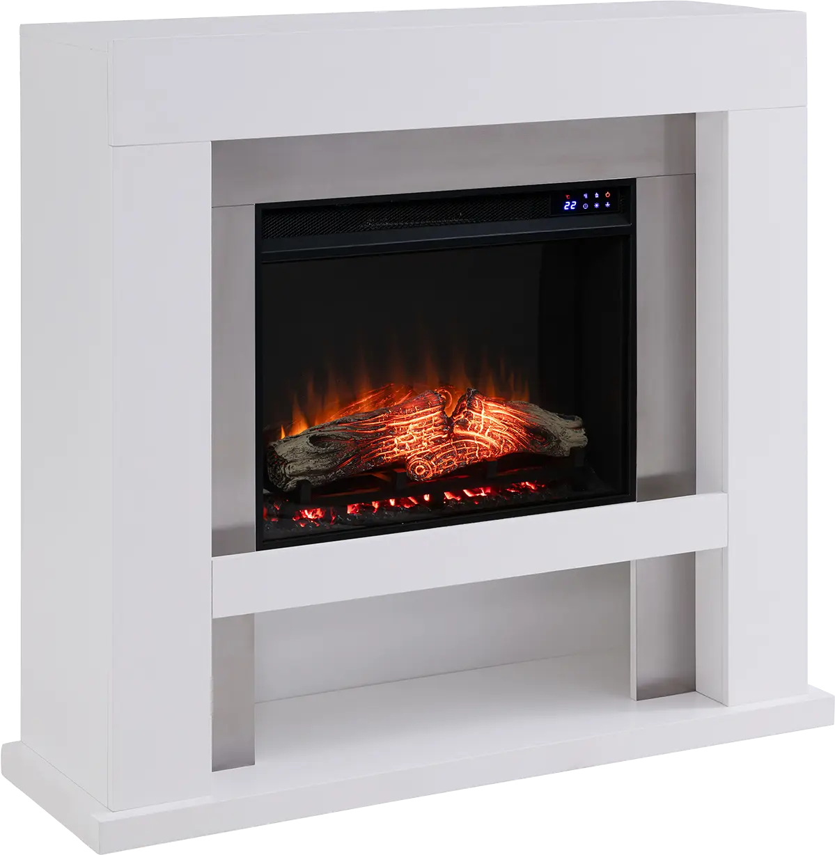 Linkmeadow IV White 44 in. Console With Touch Panel Electric Fireplace