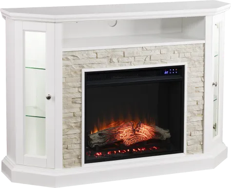 Wakerobin IV White 52 in. Console With Touch Panel Electric Fireplace