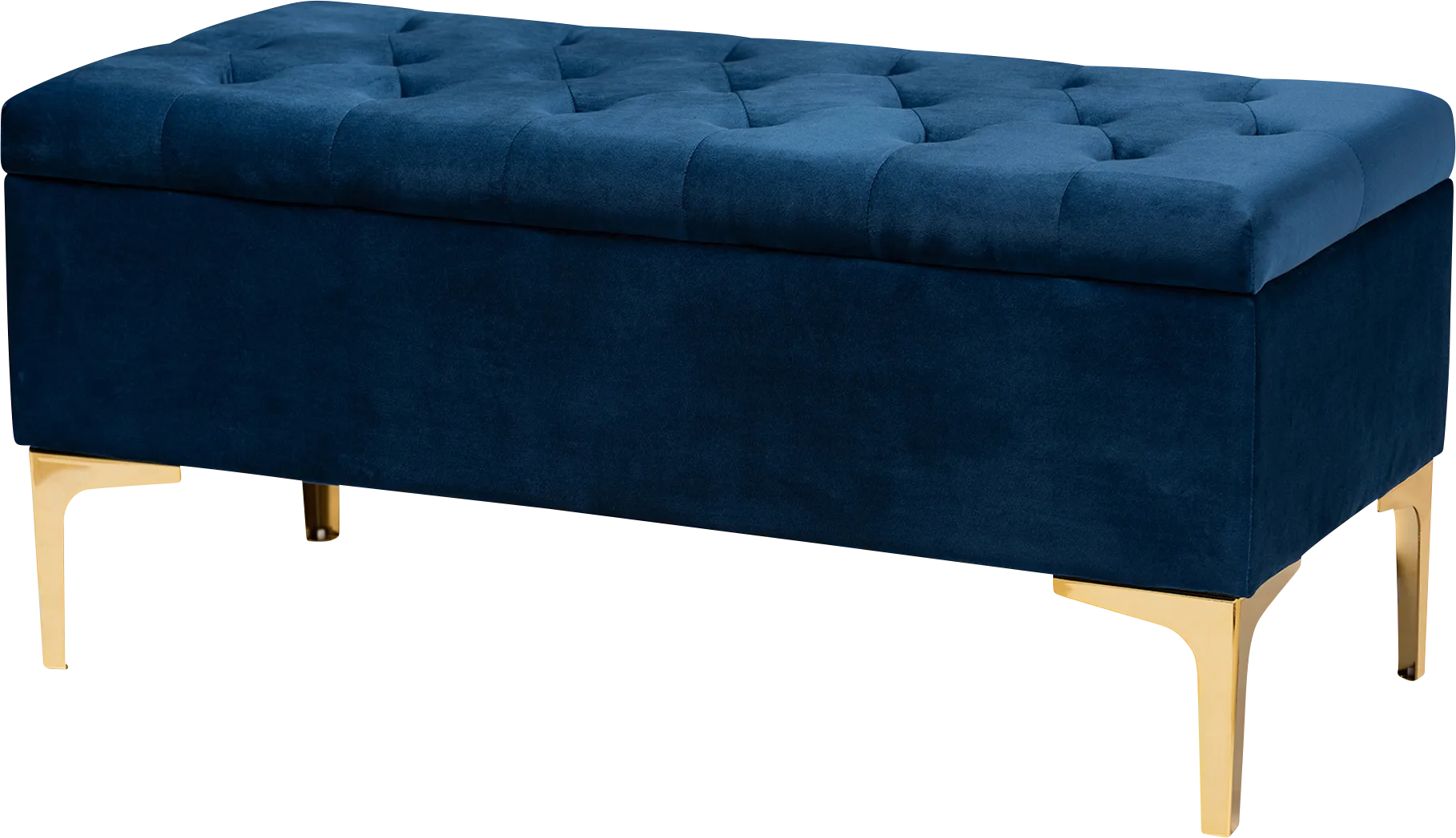 Oatmill Blue Ottoman - Image 1