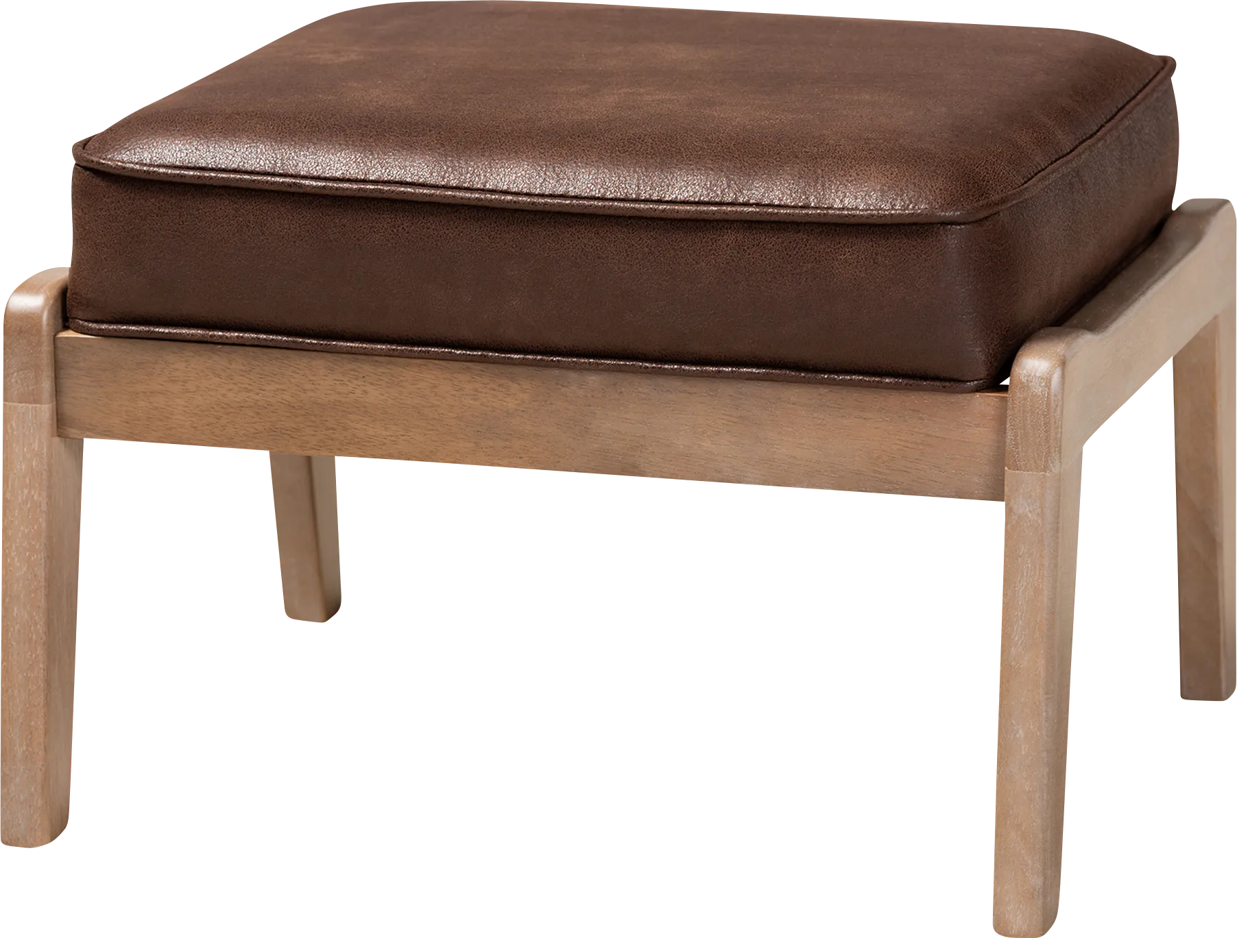 Tuthill Brown Ottoman - Image 1