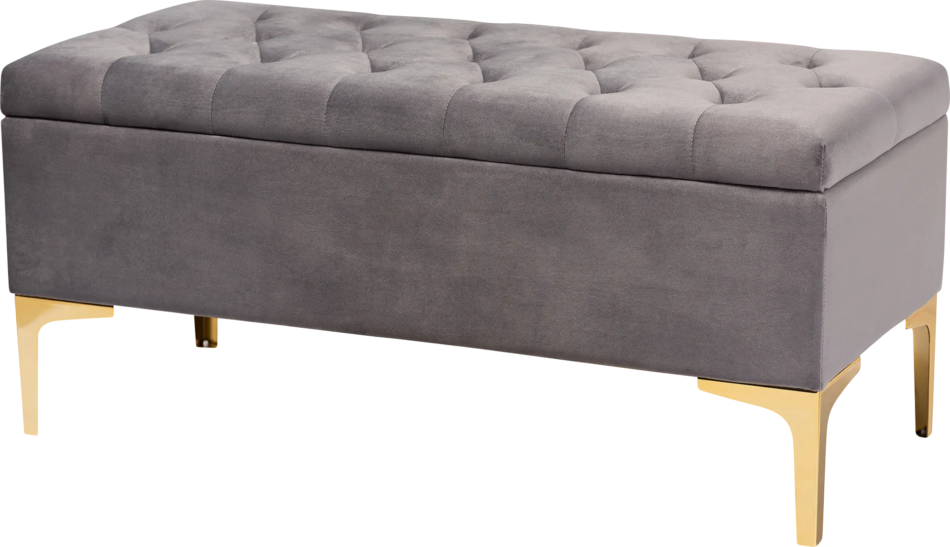 Oatmill Gray Ottoman - Image 1