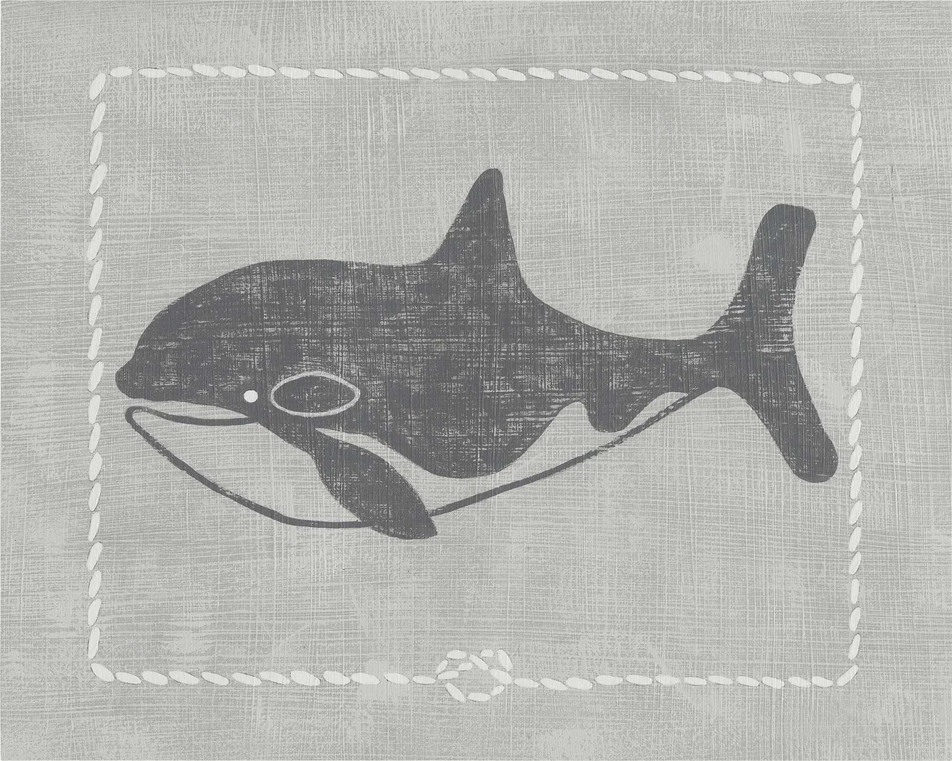 Kids Whales of Deep II Gray Artwork - Image 1