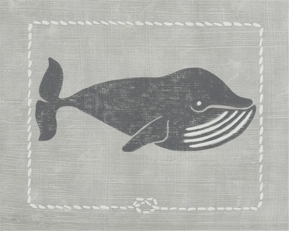 Kids Whales of Deep III Gray Artwork