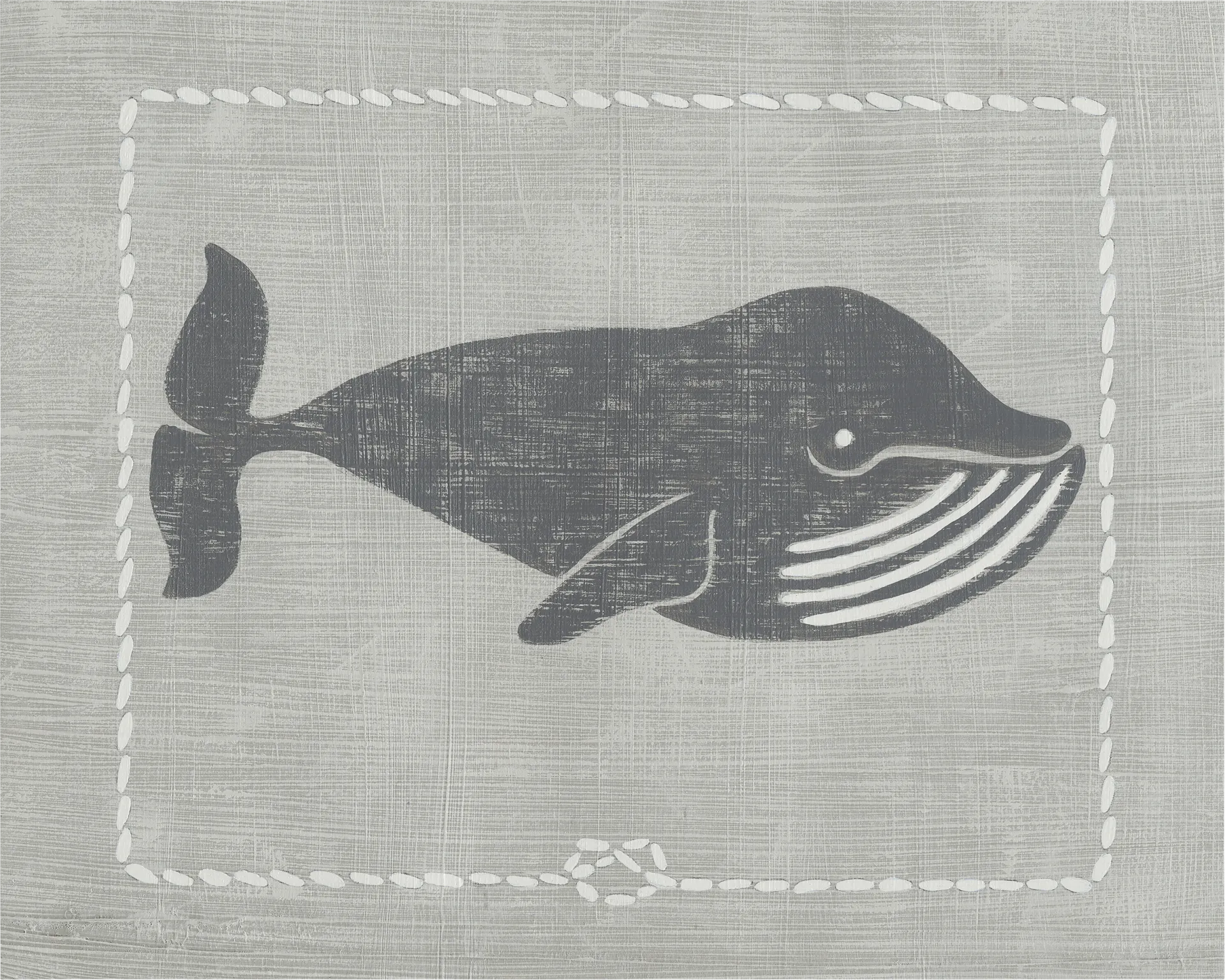 Kids Whales of Deep III Gray Artwork - Image 1