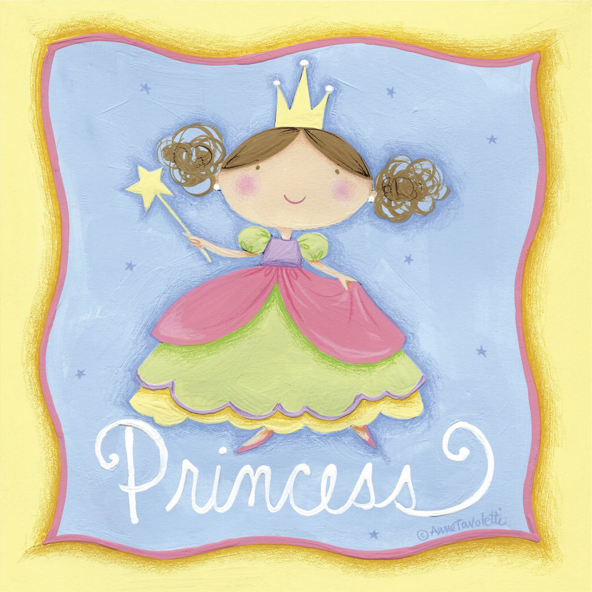 Kids Princess Fairy Blue Artwork - Image 1