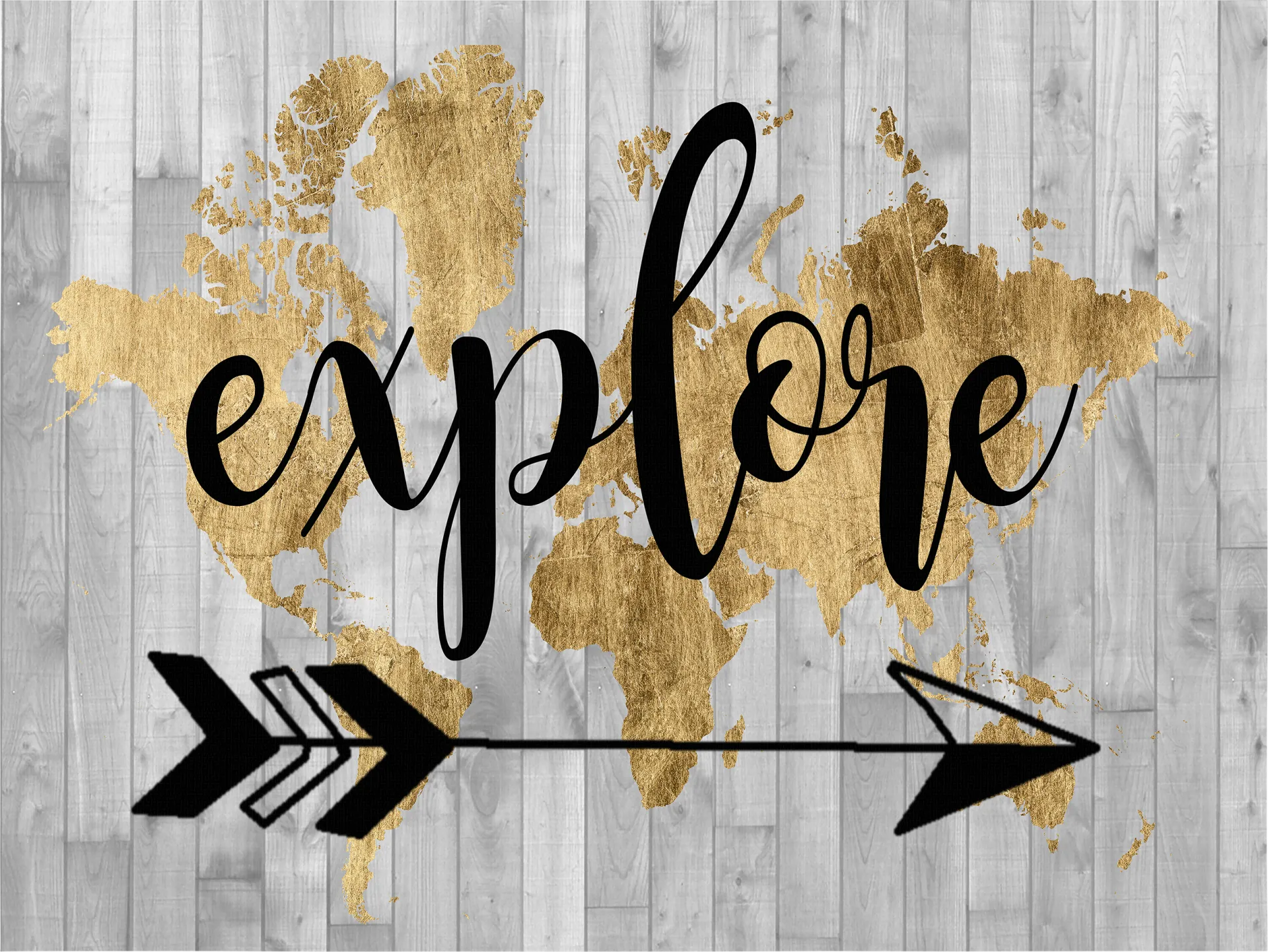 Kids Golden Explorer Gray Artwork - Image 1