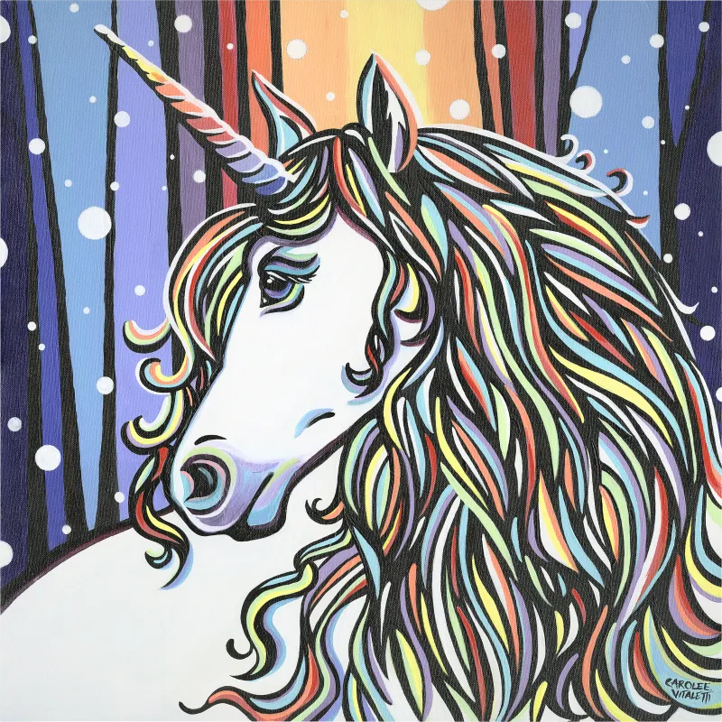 Kids Glorious Unicorn White Artwork