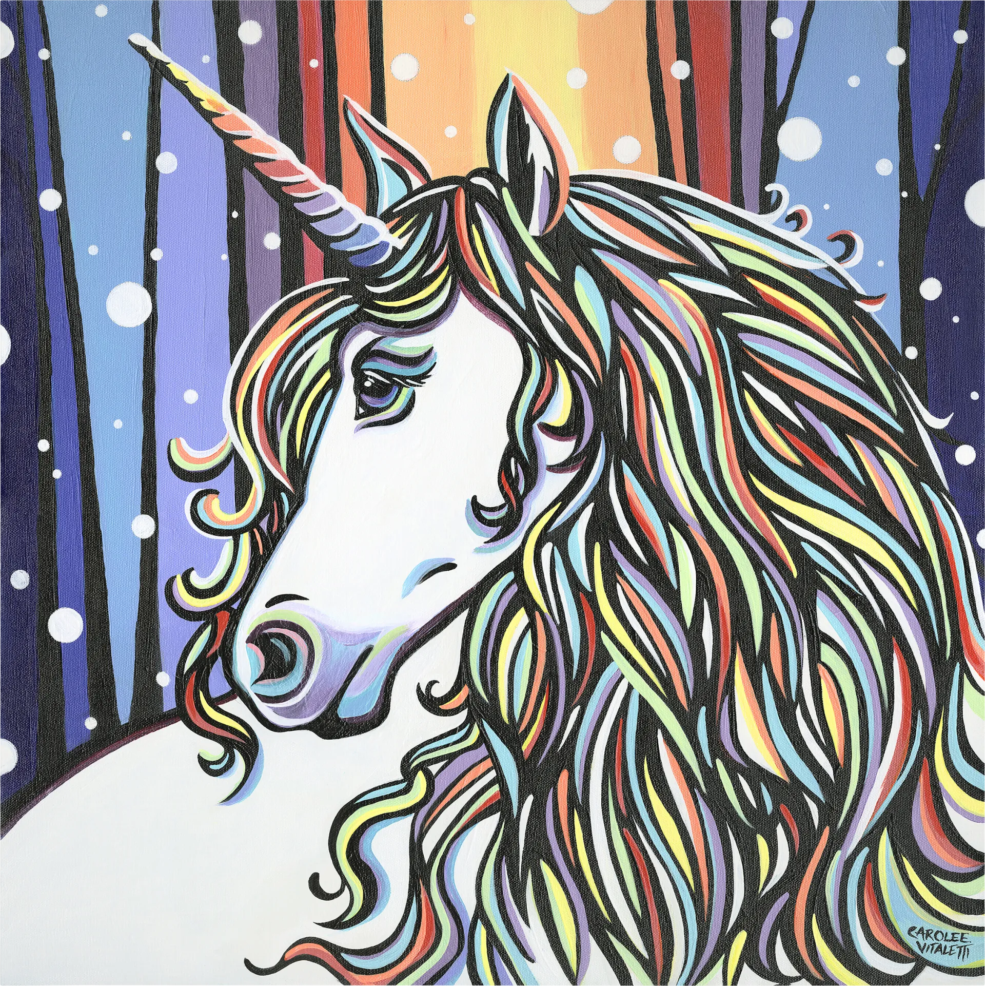 Kids Glorious Unicorn White Artwork - Image 1