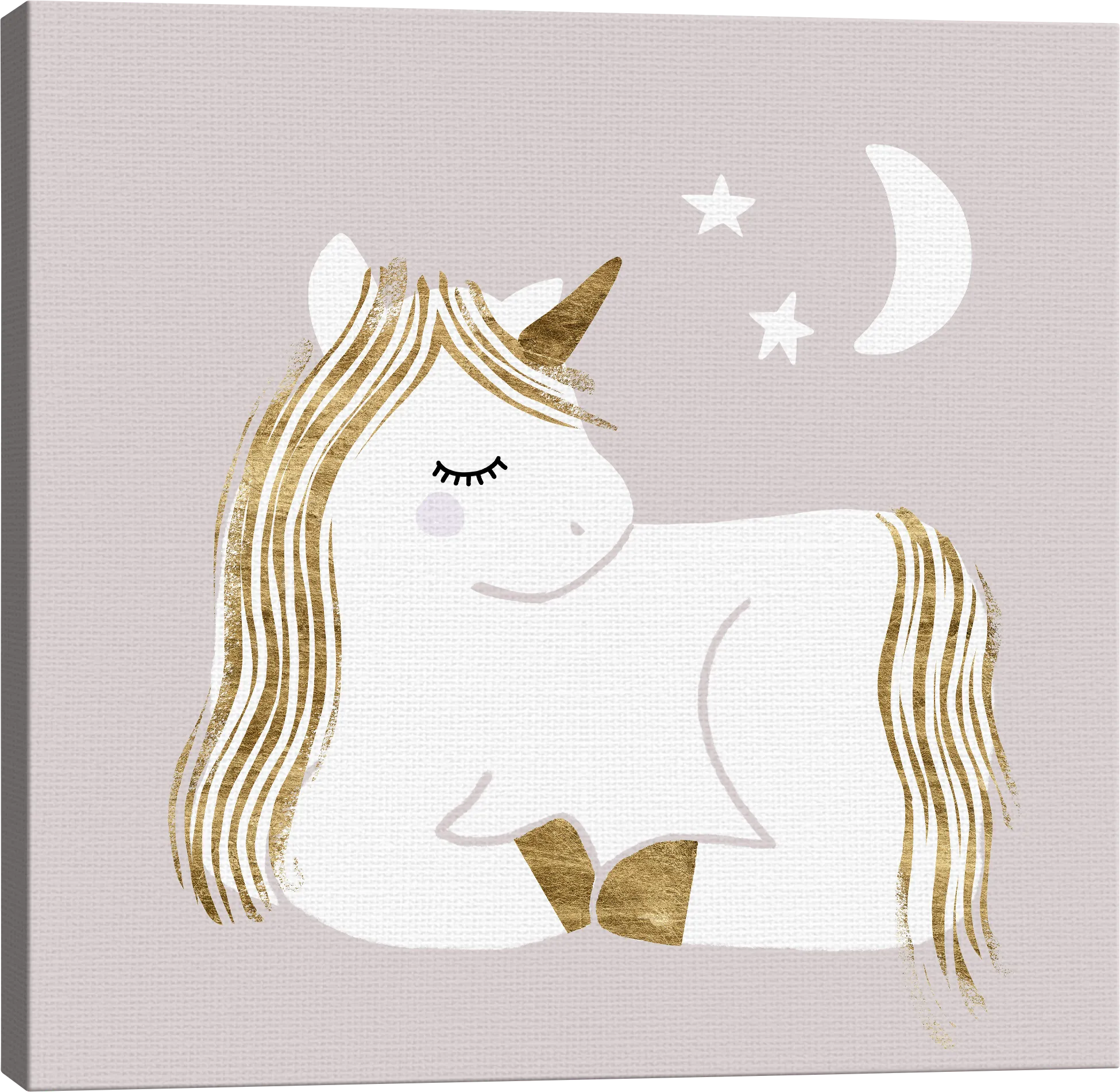 Kids Starry Unicorn II Gray Artwork