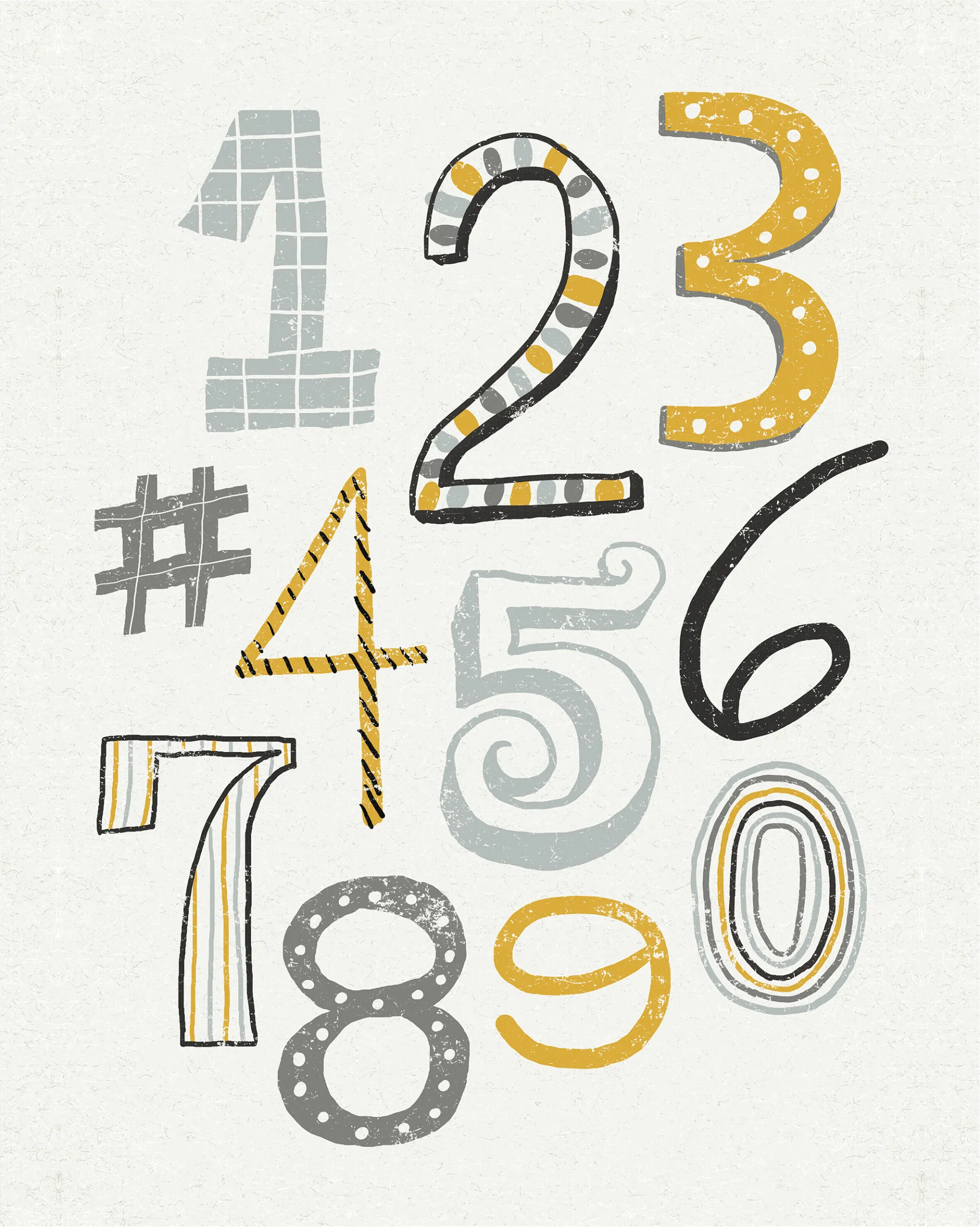 Kids Count with Me White Artwork - Image 1
