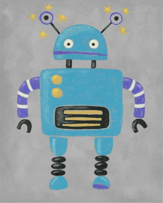 Kids Robo Leader I Blue Artwork