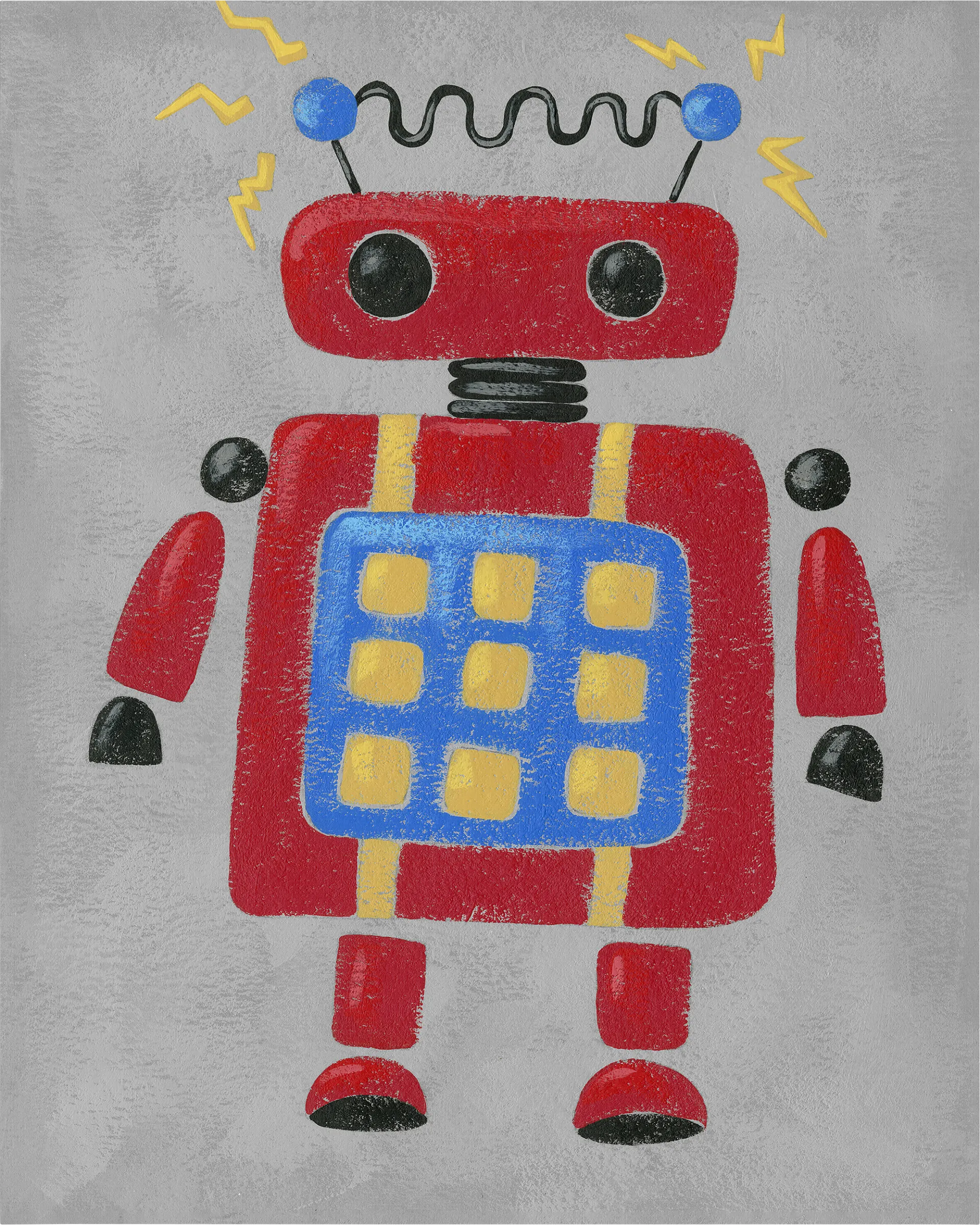 Kids Robo Leader IV Red Artwork - Image 1