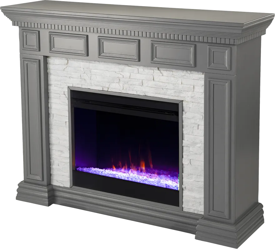 Runnelwood I Gray 50 in. Console, With Color Changing Electric Fireplace