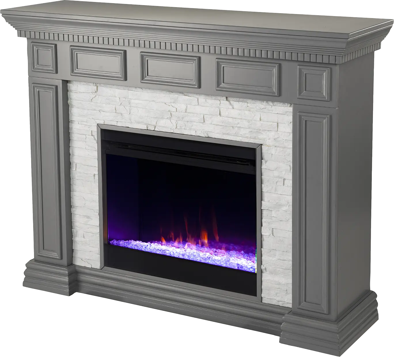 Runnelwood I Gray 50 in. Console, With Color Changing Electric Fireplace