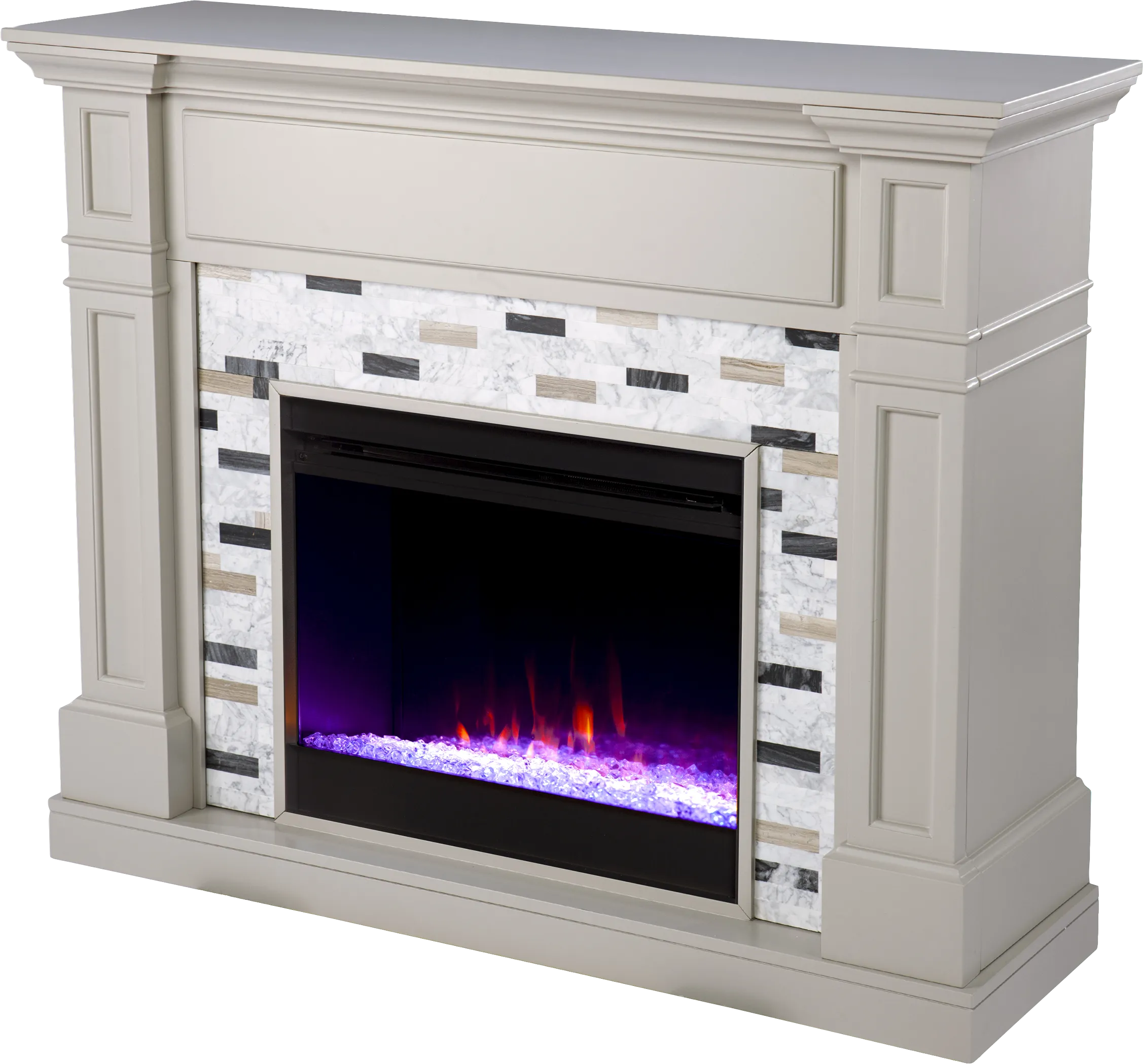 Stembridge I Gray 48 in. Console, With Color Changing Electric Fireplace - Thumbnail - Image 1