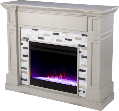 Stembridge I Gray 48 in. Console, With Color Changing Electric Fireplace