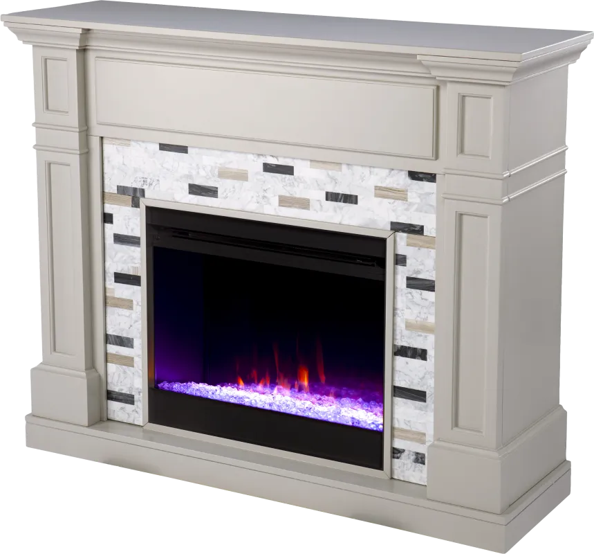 Stembridge I Gray 48 in. Console, With Color Changing Electric Fireplace