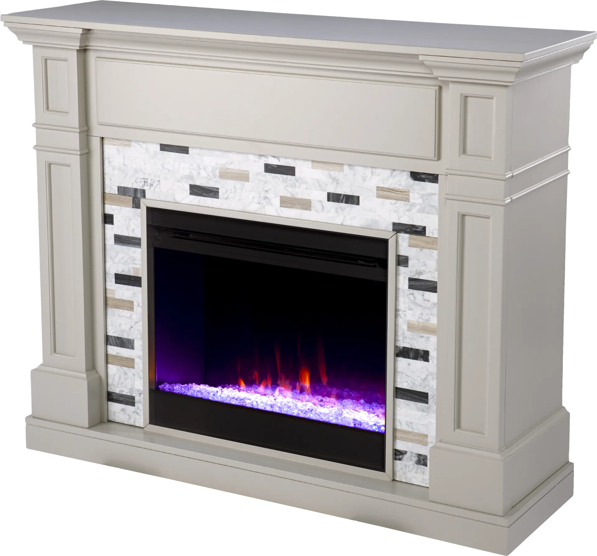 Stembridge I Gray 48 in. Console, With Color Changing Electric Fireplace - Image 1