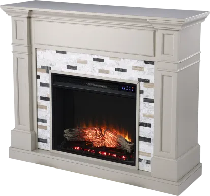 Stembridge IV Gray 48 in. Console With Touch Panel Electric Fireplace
