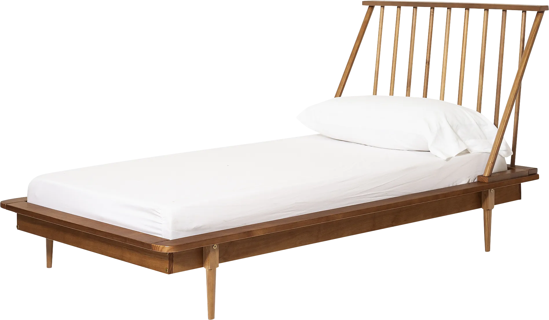 Burnsley Brown Twin Bed - Thumbnail - Image 1